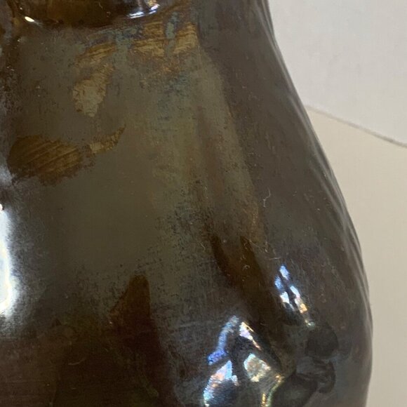 Cute Pottery Earthenware Brown Owl Statue Figurine 8” Tall Home Decor Birds - Picture 6 of 9